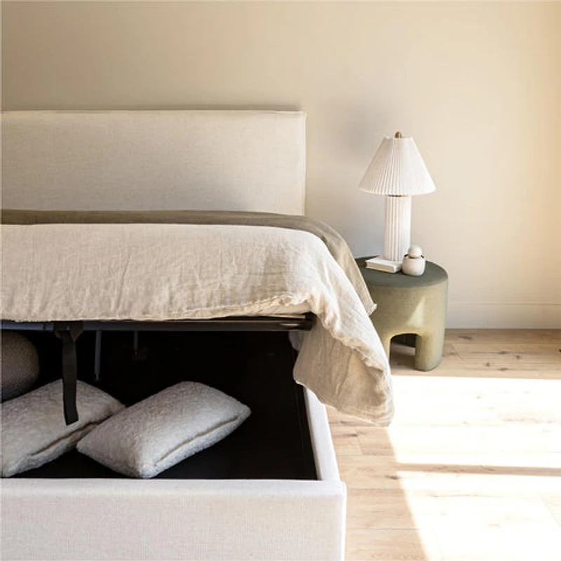 Julia Double Storage Bed - Cream