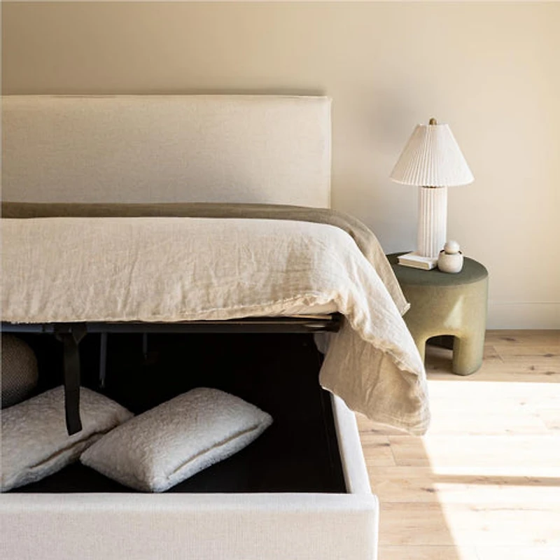 Julia Double Storage Bed - Cream