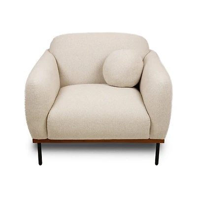 Genea Accent Chair with Premium Believe Fabric - Beige