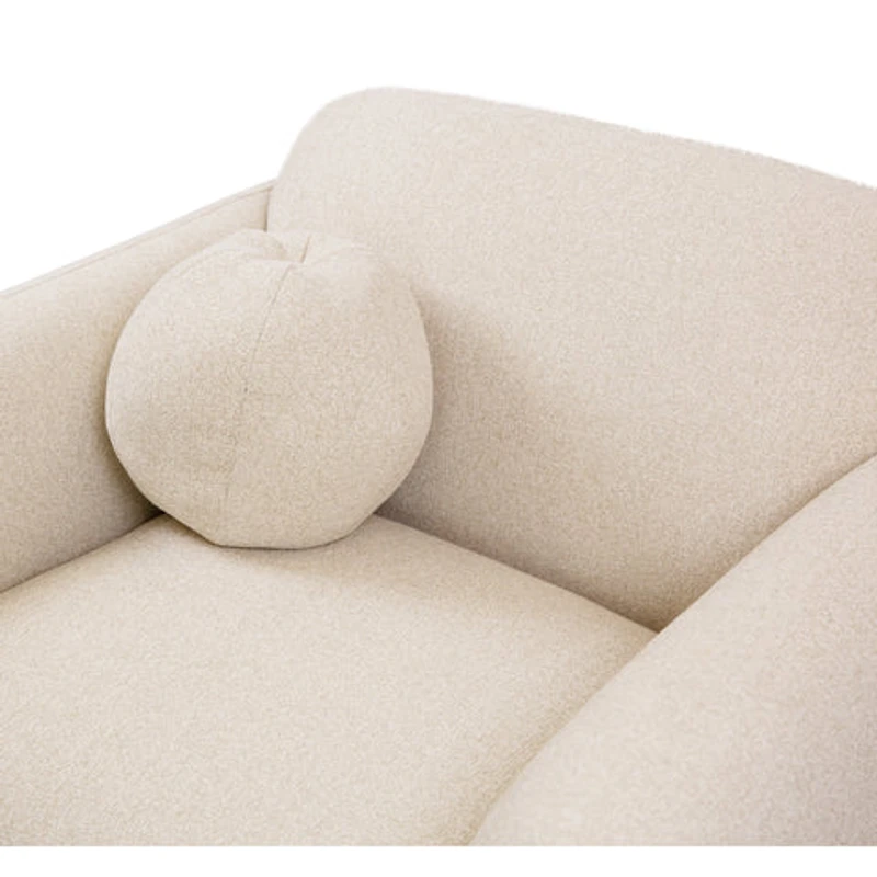 Genea Accent Chair with Premium Believe Fabric - Beige