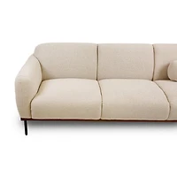 Genea Sofa with Premium Believe Fabric - Beige