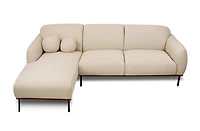 Genea Sectional with Premium Believe Fabric - Beige