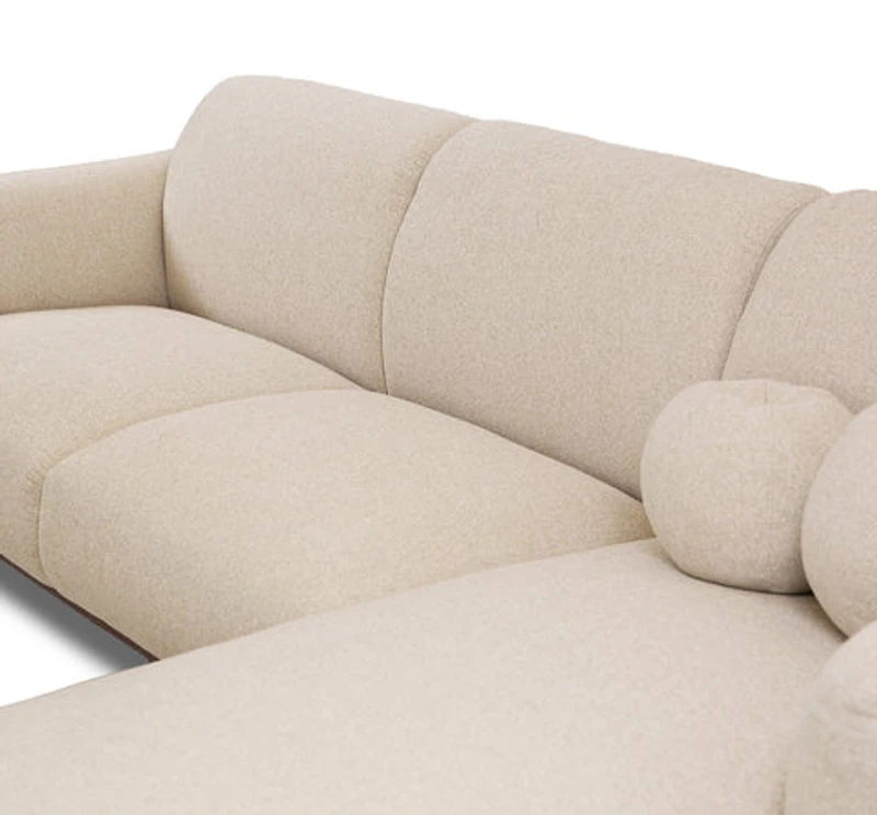 Genea Sectional with Premium Believe Fabric - Beige
