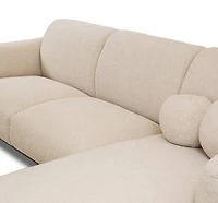 Genea Sectional with Premium Believe Fabric - Beige