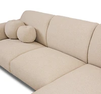 Genea Sectional with Premium Believe Fabric - Beige