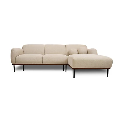 Genea Sectional with Premium Believe Fabric - Beige