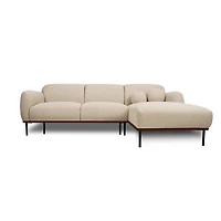 Genea Sectional with Premium Believe Fabric - Beige