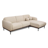 Genea Sectional with Premium Believe Fabric - Beige