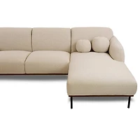 Genea Sectional with Premium Believe Fabric - Beige