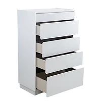 Gilly Grey Glossy Finish Bedroom Chest - Greater Vancouver Furniture