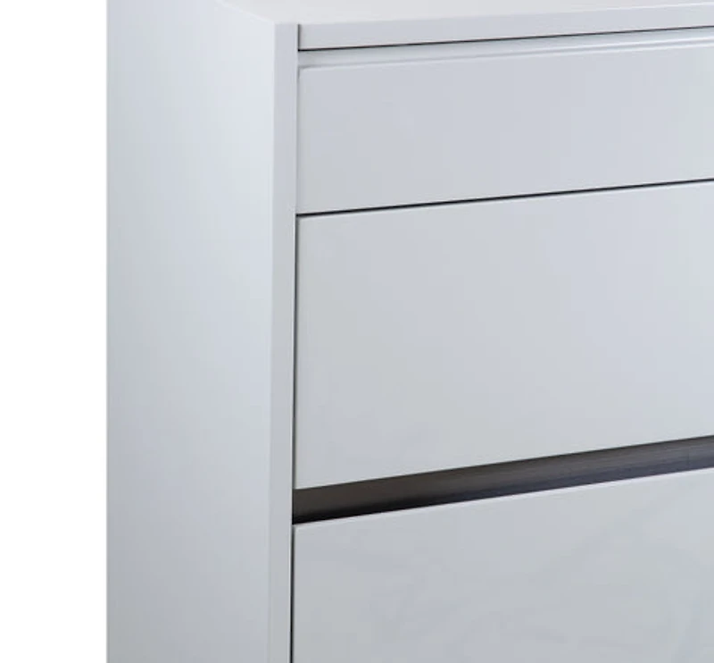 Gilly Grey Glossy Finish Bedroom Chest - Greater Vancouver Furniture