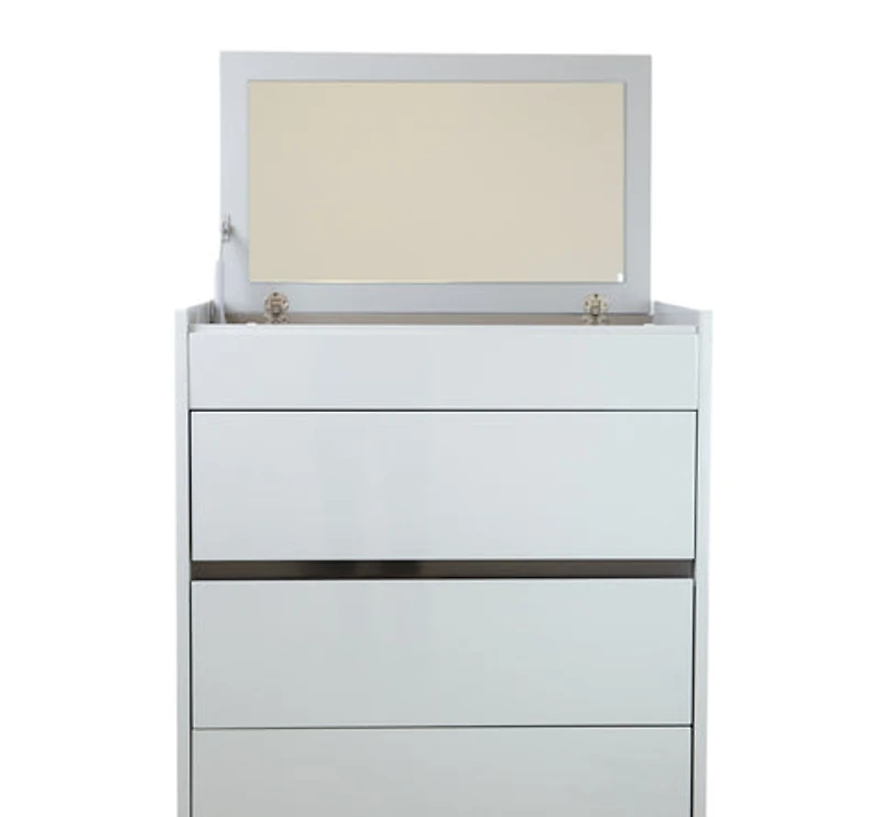 Gilly Grey Glossy Finish Bedroom Chest - Greater Vancouver Furniture