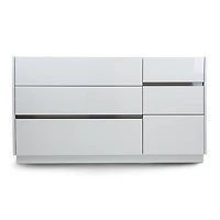 Gilly Grey Glossy Finish Bedroom Dresser - Greater Vancouver Furniture