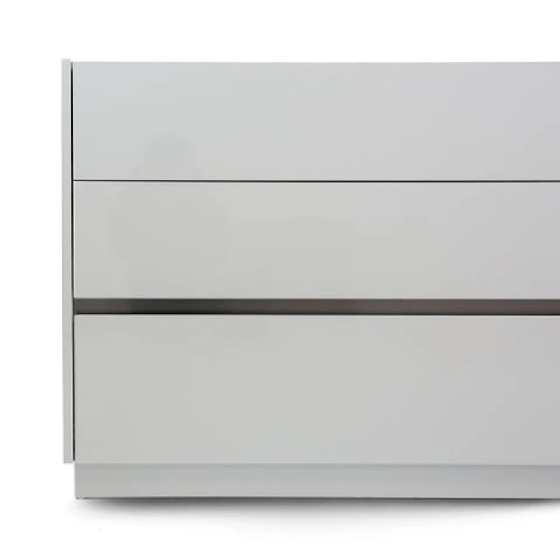 Gilly Grey Glossy Finish Bedroom Dresser