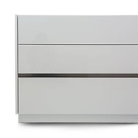 Gilly Grey Glossy Finish Bedroom Dresser