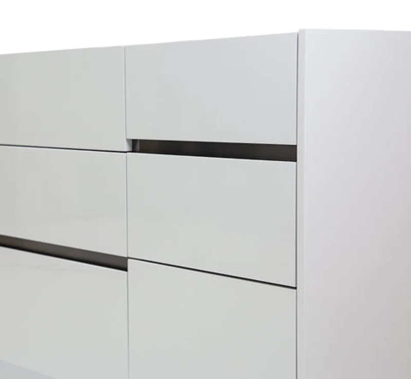 Gilly Grey Glossy Finish Bedroom Dresser - Greater Vancouver Furniture