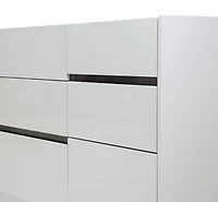 Gilly Grey Glossy Finish Bedroom Dresser - Greater Vancouver Furniture