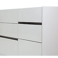 Gilly Grey Glossy Finish Bedroom Dresser