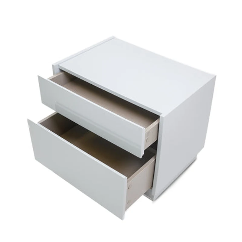 Gilly Grey Glossy Finish Night Stand - Greater Vancouver Furniture