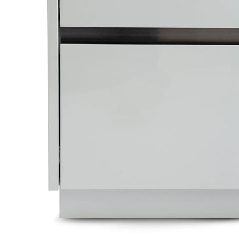 Gilly Grey Glossy Finish Night Stand - Greater Vancouver Furniture