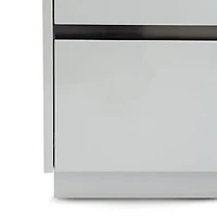 Gilly Grey Glossy Finish Night Stand - Greater Vancouver Furniture