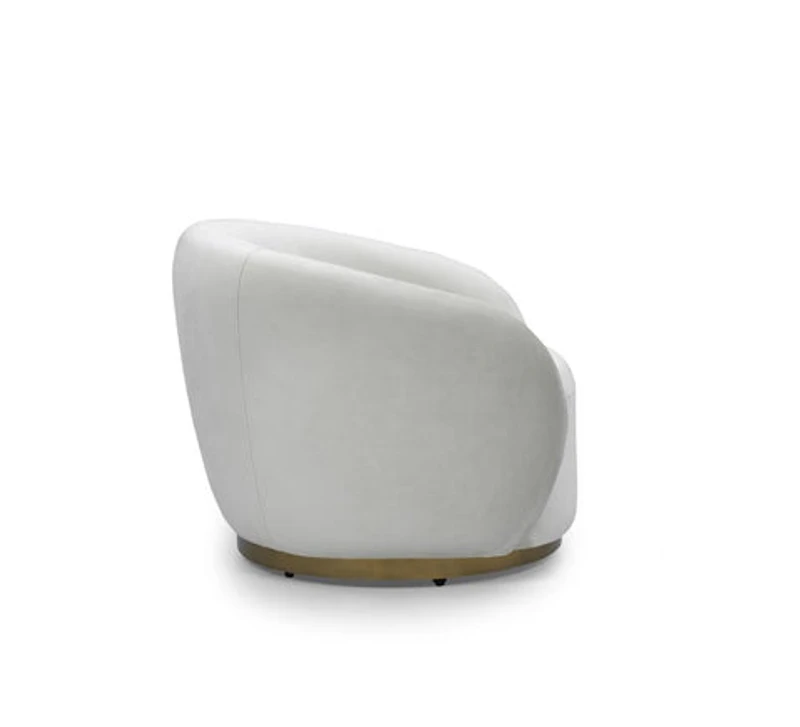 Greer Swivel Accent Chair - Velvet Champagne
