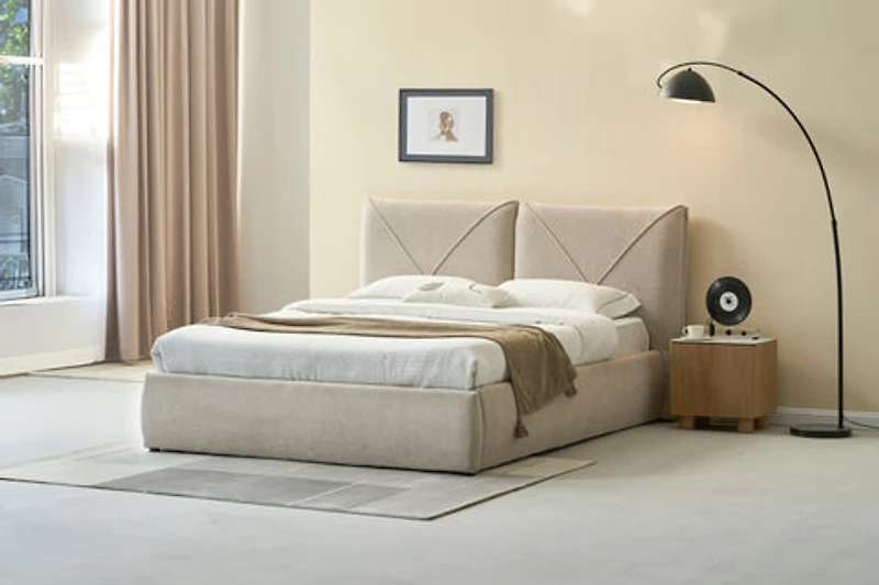 Aleksey Upholstered Hydraulic Lift Up Storage Bed