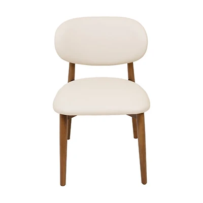 Harper Genuine Leather Dining Chair - Frost