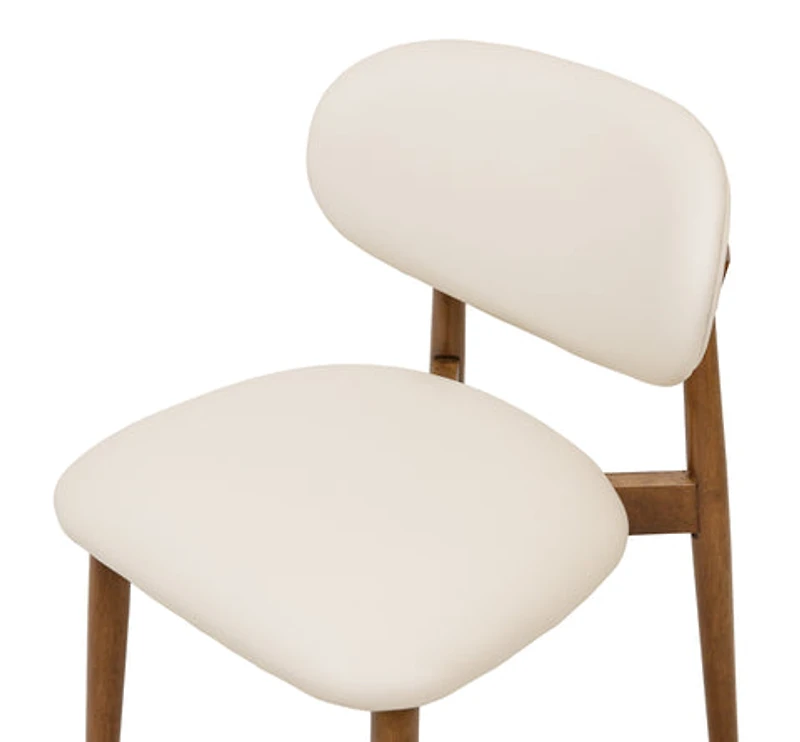 Harper Genuine Leather Dining Chair - Frost