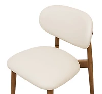 Harper Genuine Leather Dining Chair - Frost