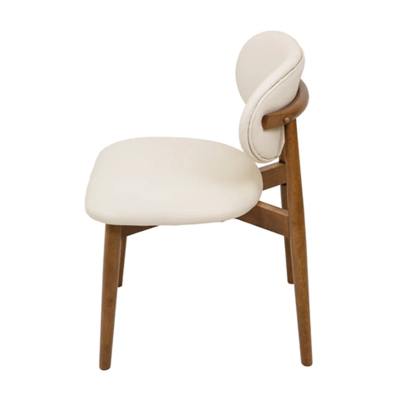 Harper Genuine Leather Dining Chair - Frost