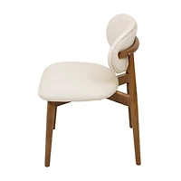 Harper Genuine Leather Dining Chair - Frost