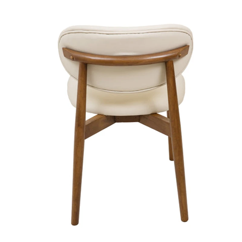 Harper Genuine Leather Dining Chair - Frost