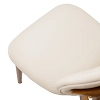 Harper Genuine Leather Dining Chair - Frost