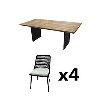 Nellis Outdoor Dining Set Table & Chair