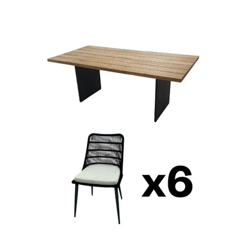 Nellis Outdoor Dining Set Table & Chair