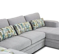 Idaho Fabric Sleeper Sectional - Large Parkway Cloud