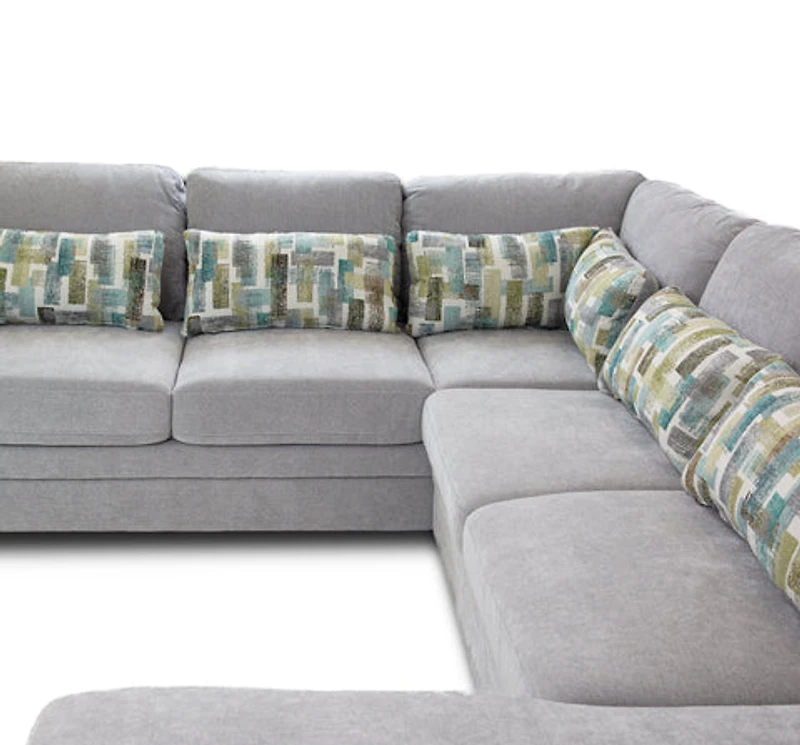 Idaho Fabric Sleeper Sectional - Large Parkway Cloud