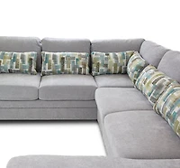 Idaho Fabric Sleeper Sectional - Large Parkway Cloud