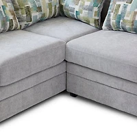 Idaho Fabric Sleeper Sectional - Large Parkway Cloud