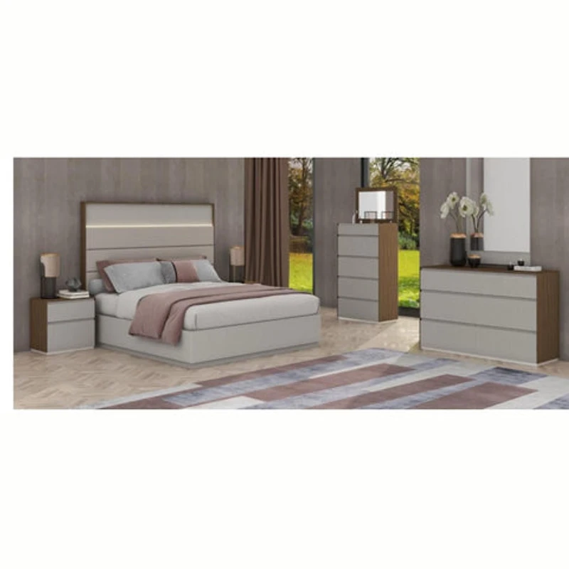 Irina Two Tone Hydraulic Storage Bed