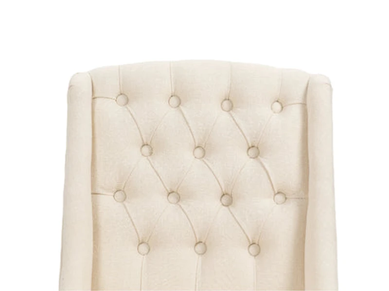 Noha Dining Chair with Wooden Legs - Beige Color