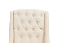 Noha Dining Chair with Wooden Legs - Beige Color