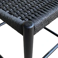 Varis Dining Chair - Black/Black Woven Seat