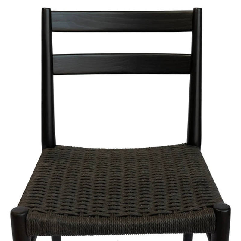 Varis Dining Chair - Black/Black Woven Seat