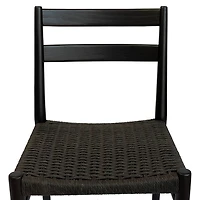 Varis Dining Chair - Black/Black Woven Seat