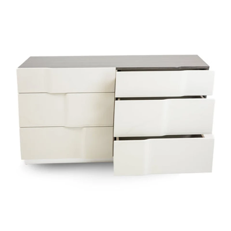 Janice Two Tone 6 Drawer Dresser