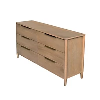 Helora 6 Drawer Dresser - Sand