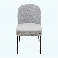 Kendra Boucle Dining Chair - Grey