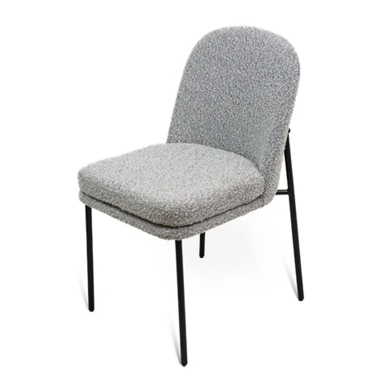 Kendra Boucle Dining Chair - Grey